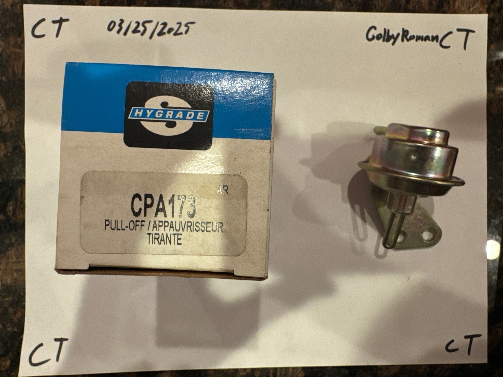 Standard Hygrade choke pull off, fits 1977-1980 Cadillac 4V 425, 368 CI - Image 3
