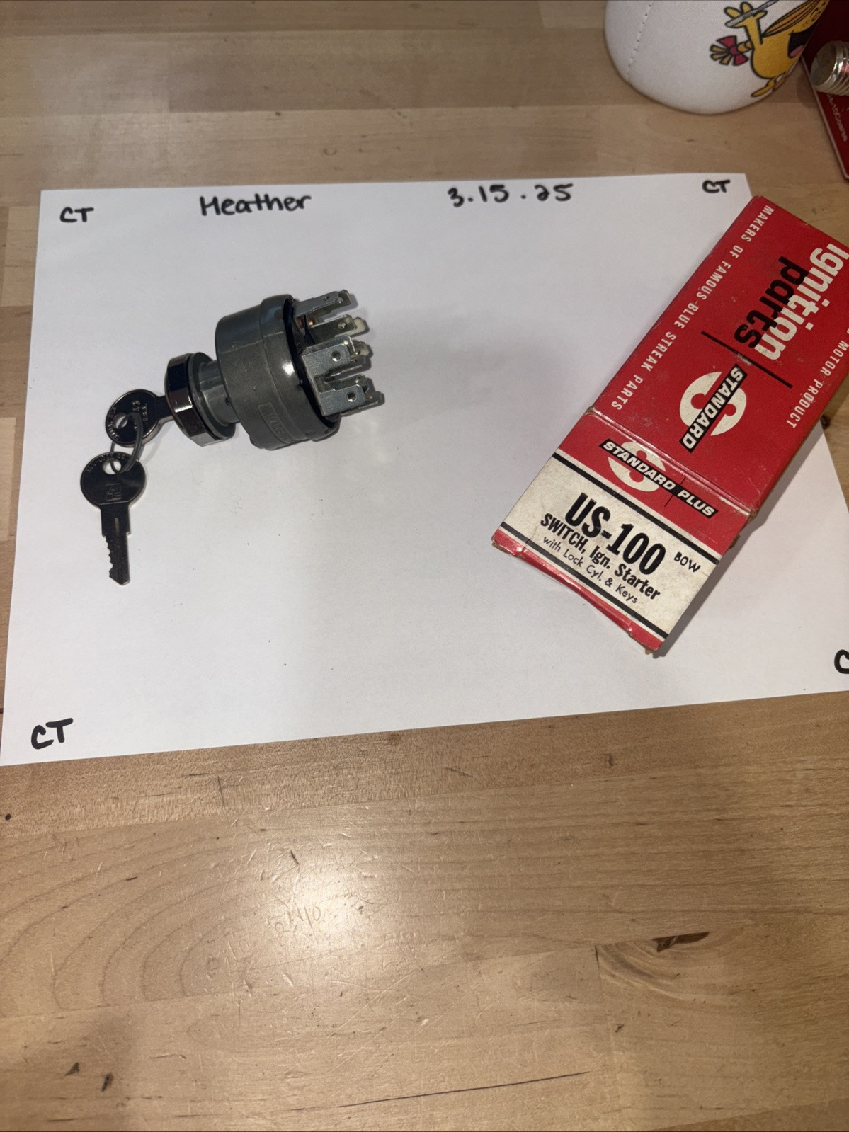Standard Motor Products US-100 Ignition Lock Cylinder and Switch