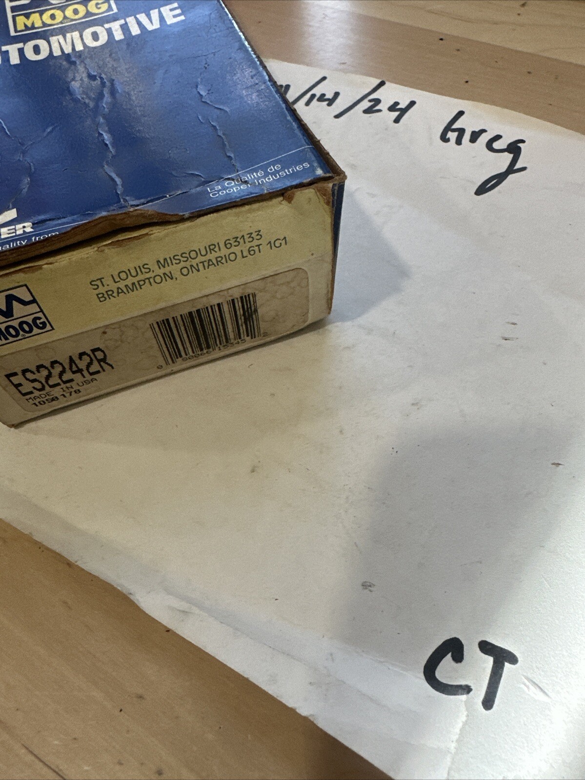 đŸ”¥Steering Tie Rod End Moog ES2242R đŸ”¥