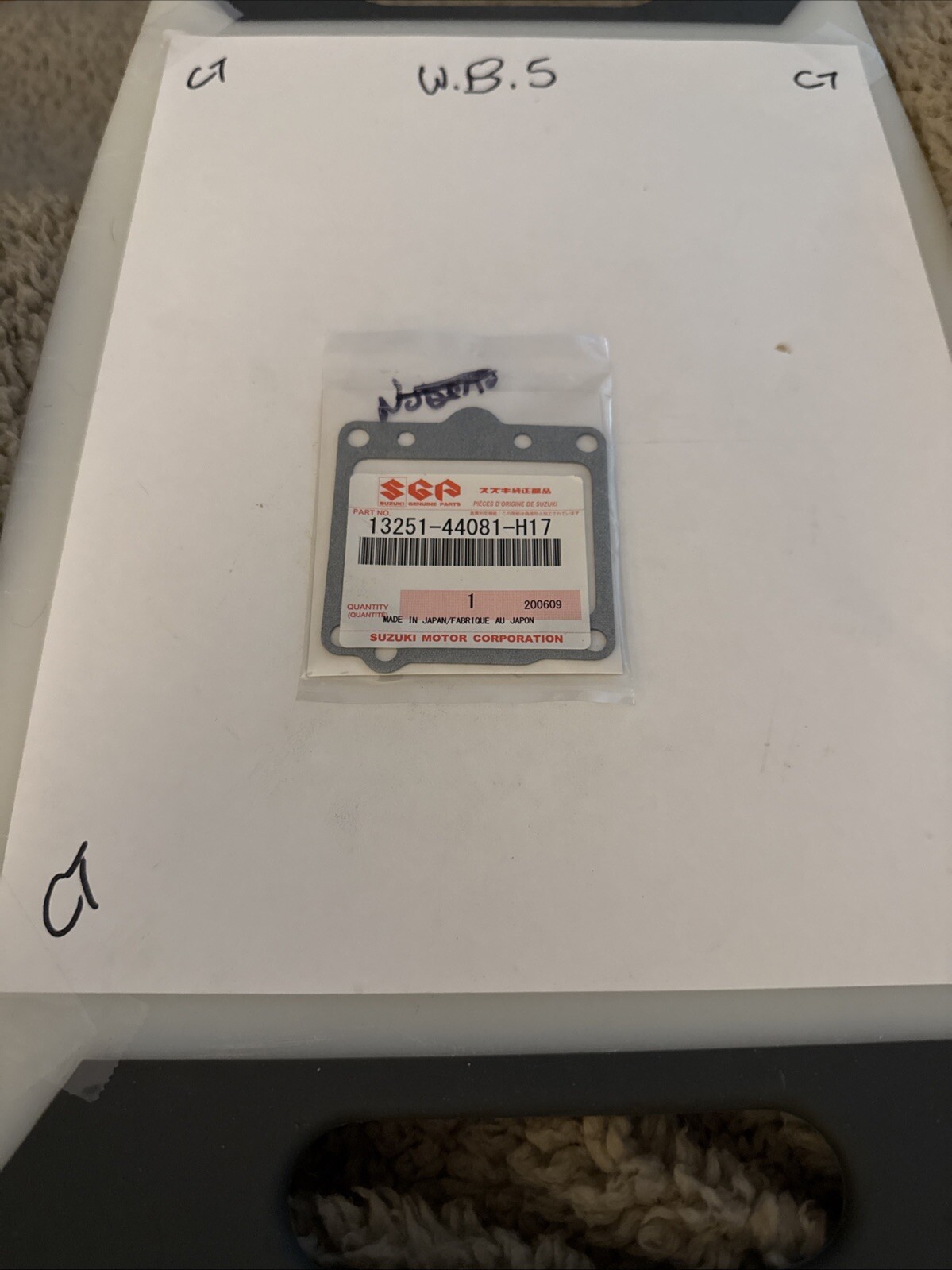 Suzuki OEM Part 13251-44081-H17 GASKET,FLOAT CH