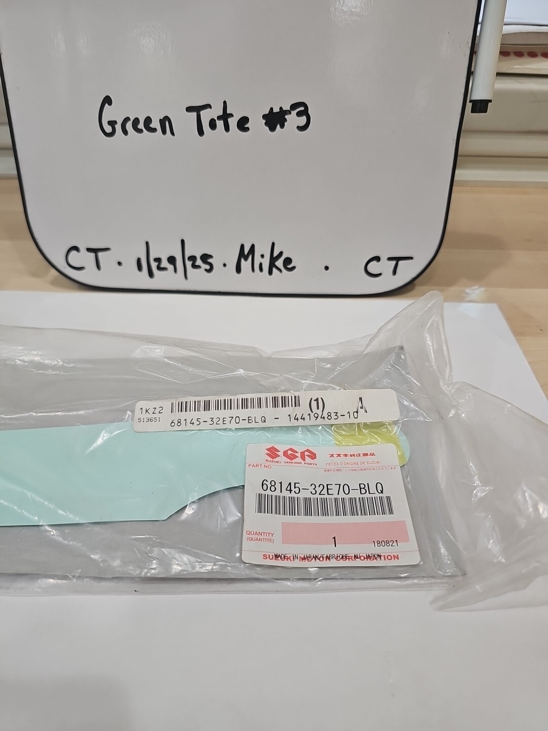 Suzuki OEM Part 68145-32E70-BLQ Tape Frame Cover - Image 3