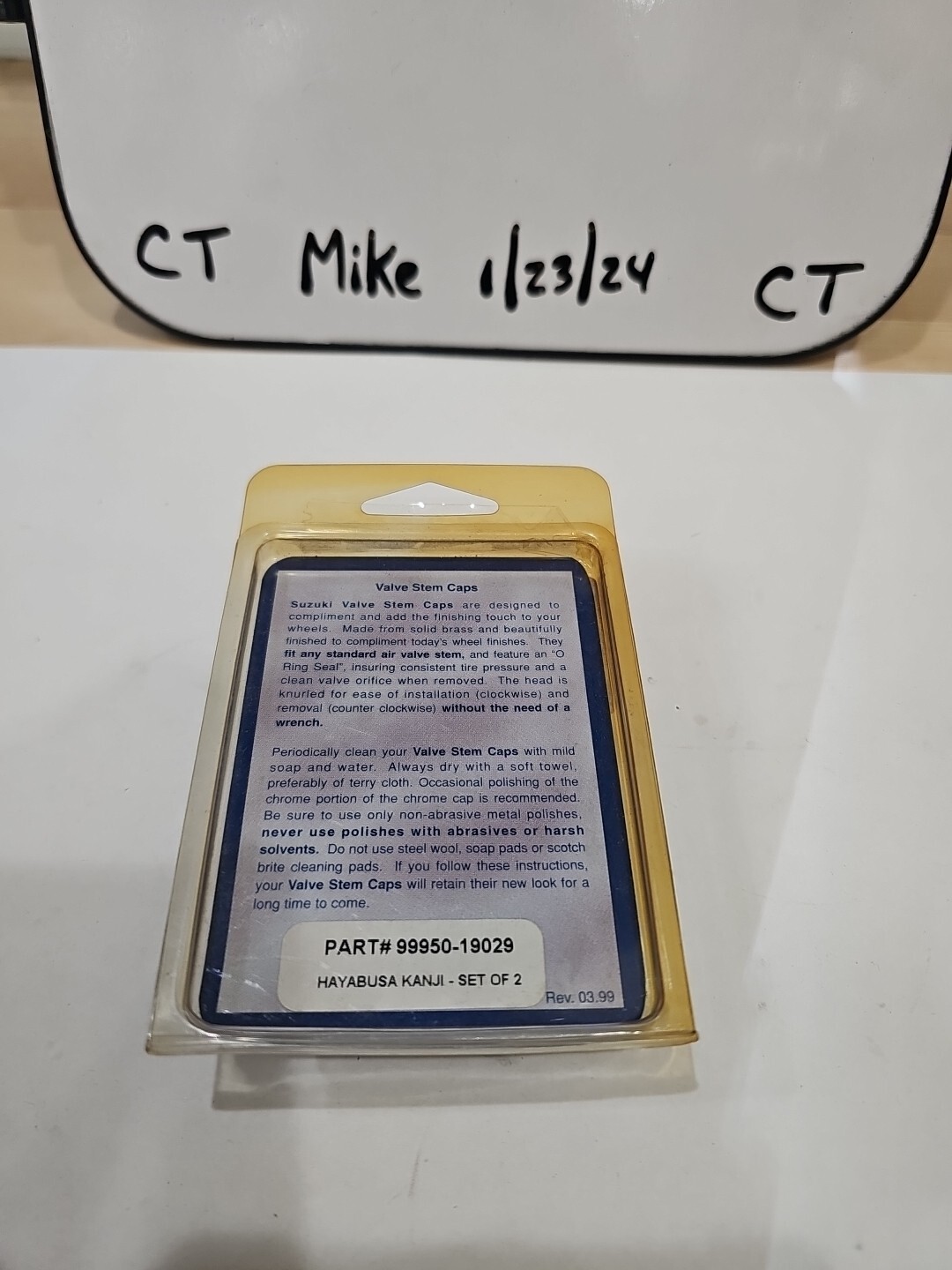 Suzuki Valve Stem Caps Motorcycle 99950-19029 Hayabusa Kanji (1 Set Of 2) - Image 3