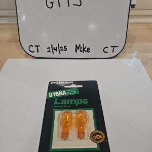 Sylvania 916NA Multi Purpose Amber Light Bulb 1 Pkg Of 2 Bulbs