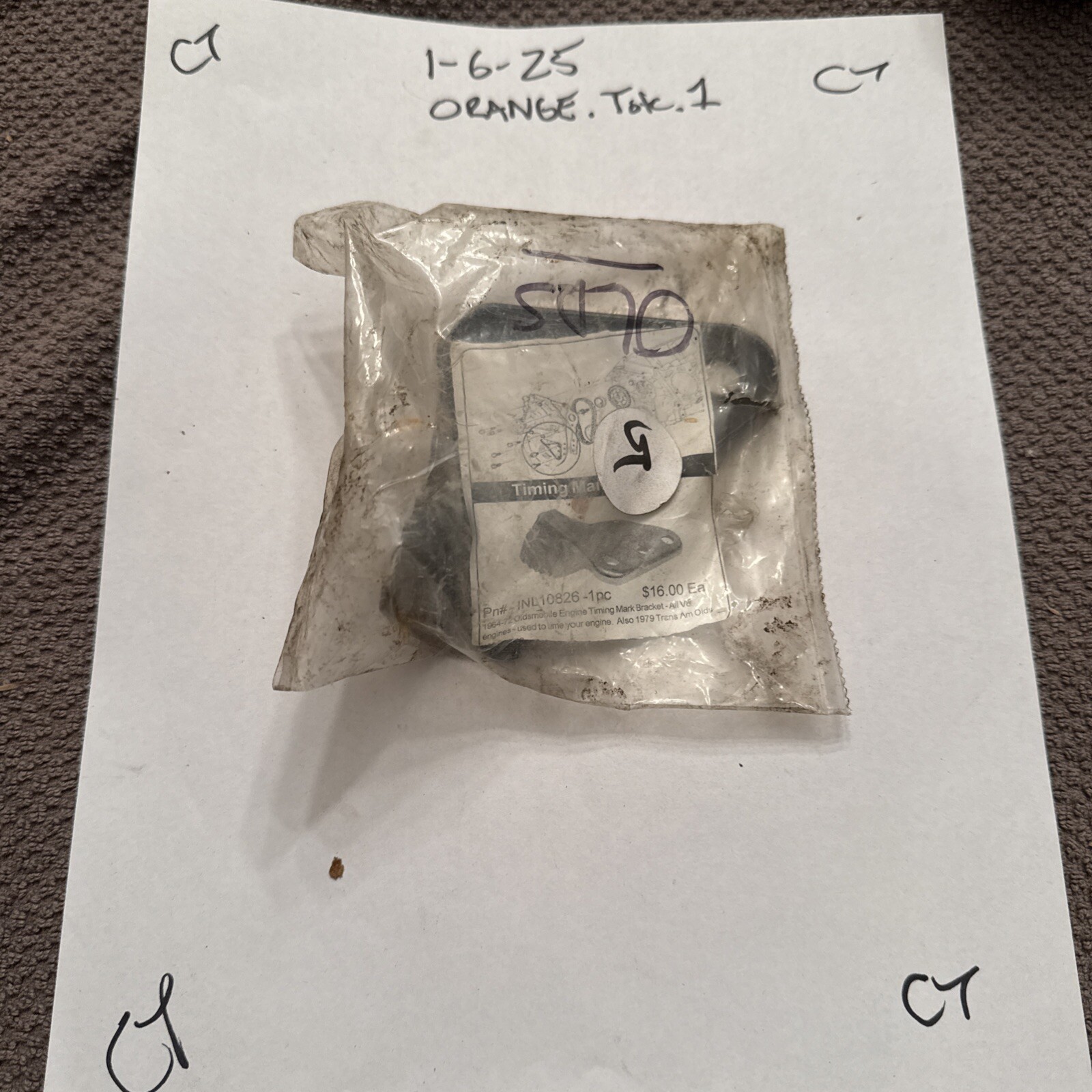 Timing Cover Timing Tap Pointer Bracket 1964-72 Oldsmobile Cutlass Firebird