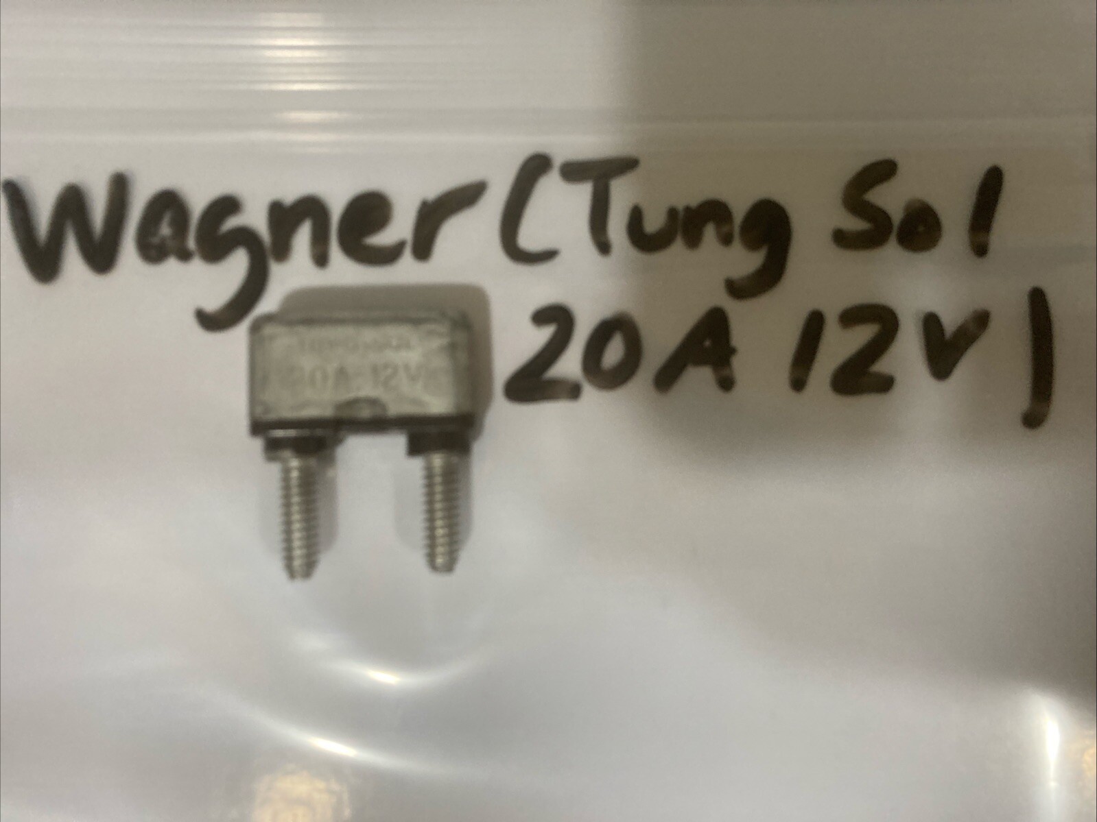 Wagner Tung-Sol Type 1 Auto Reset 20 Amp 12 Volt Cycling Circuit Breaker - Image 4