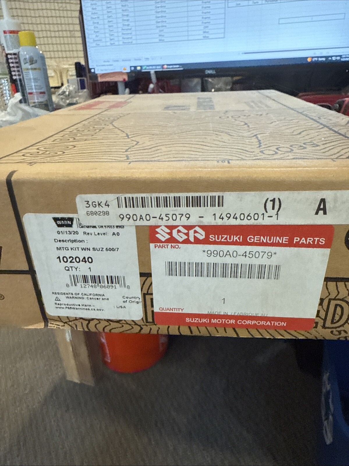 Warn Winch Mount Suzuki LT-A500 KingQuadAXi LT-A750X 990A0-45079