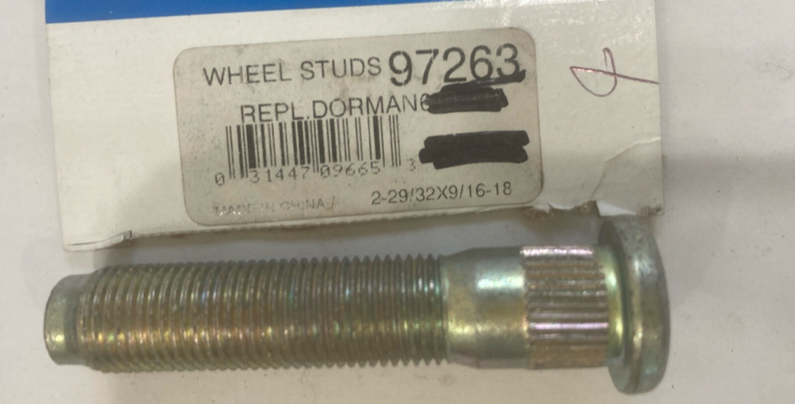 Wheel Lug Stud-Stud/Bolt Dorman 610-347/263 (SOLD INDIVIDUALLY) - Image 3