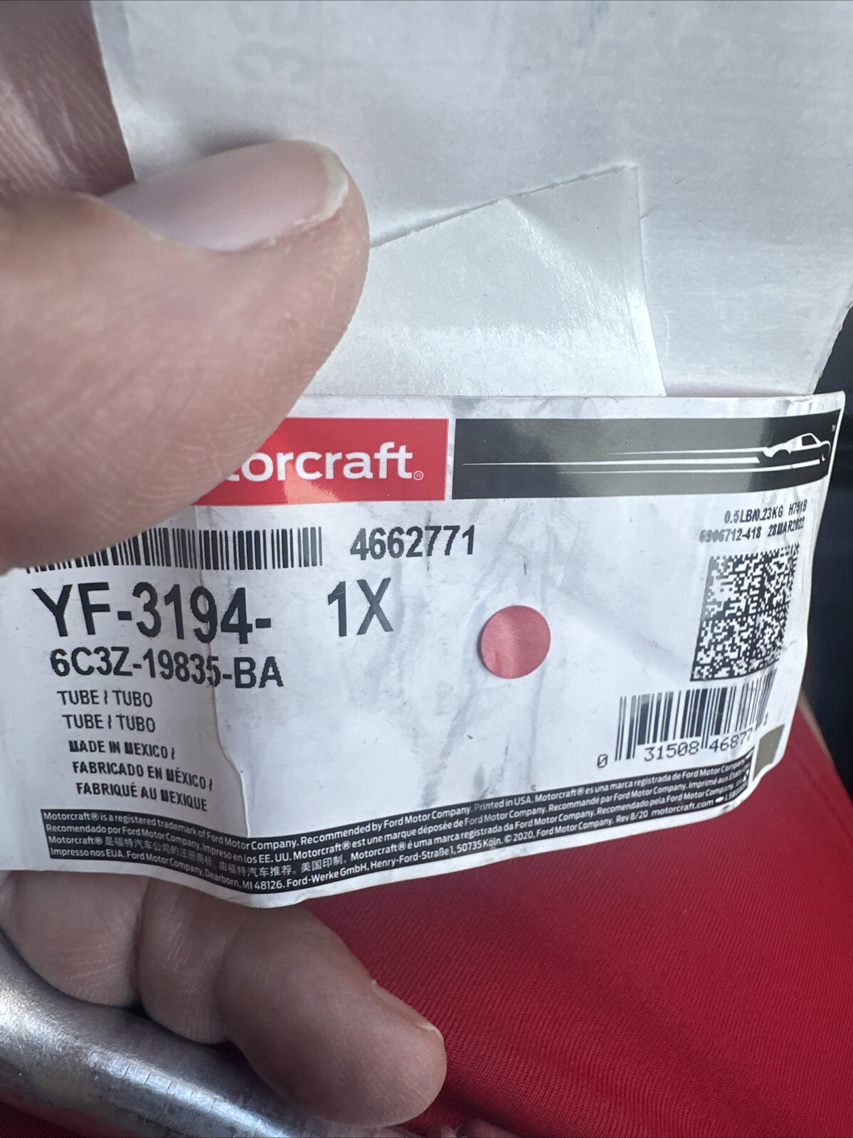 YF-3194 Motorcraft A/C AC Refrigerant Hose New for F250 Truck F350 F450 F550