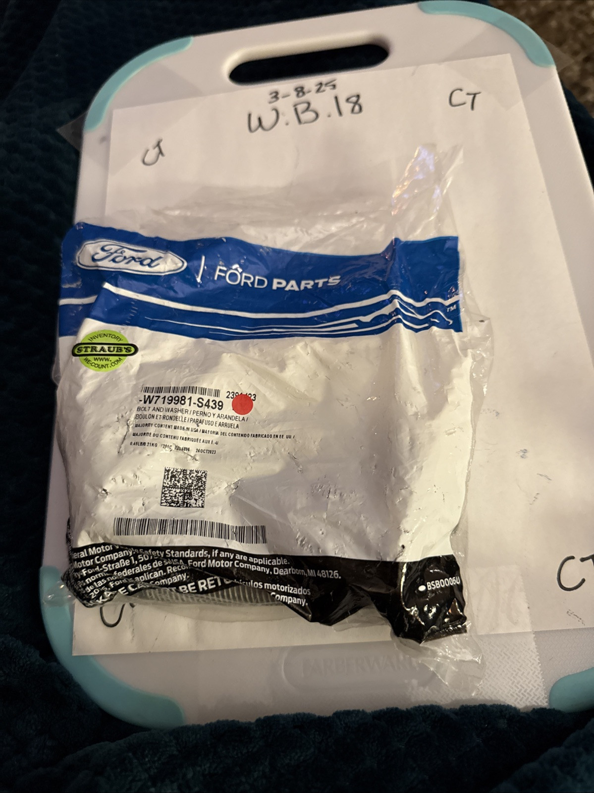 (1) Genuine Ford OE Bolt And Washer Asy Hex.Head W719981-S439 Sold Individually