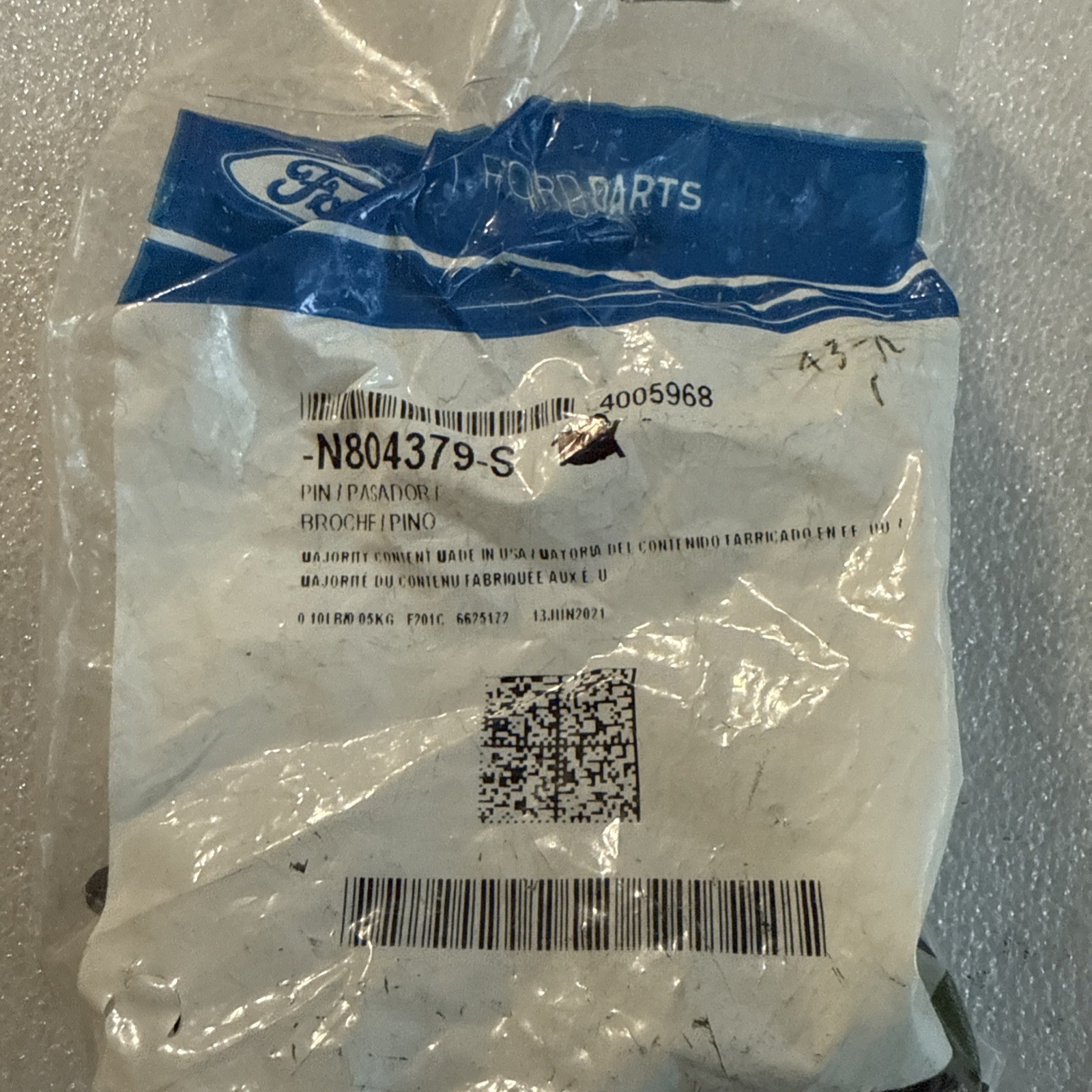 (1) Genuine Ford OE Pin N804379-S. Sold Individually - Image 3