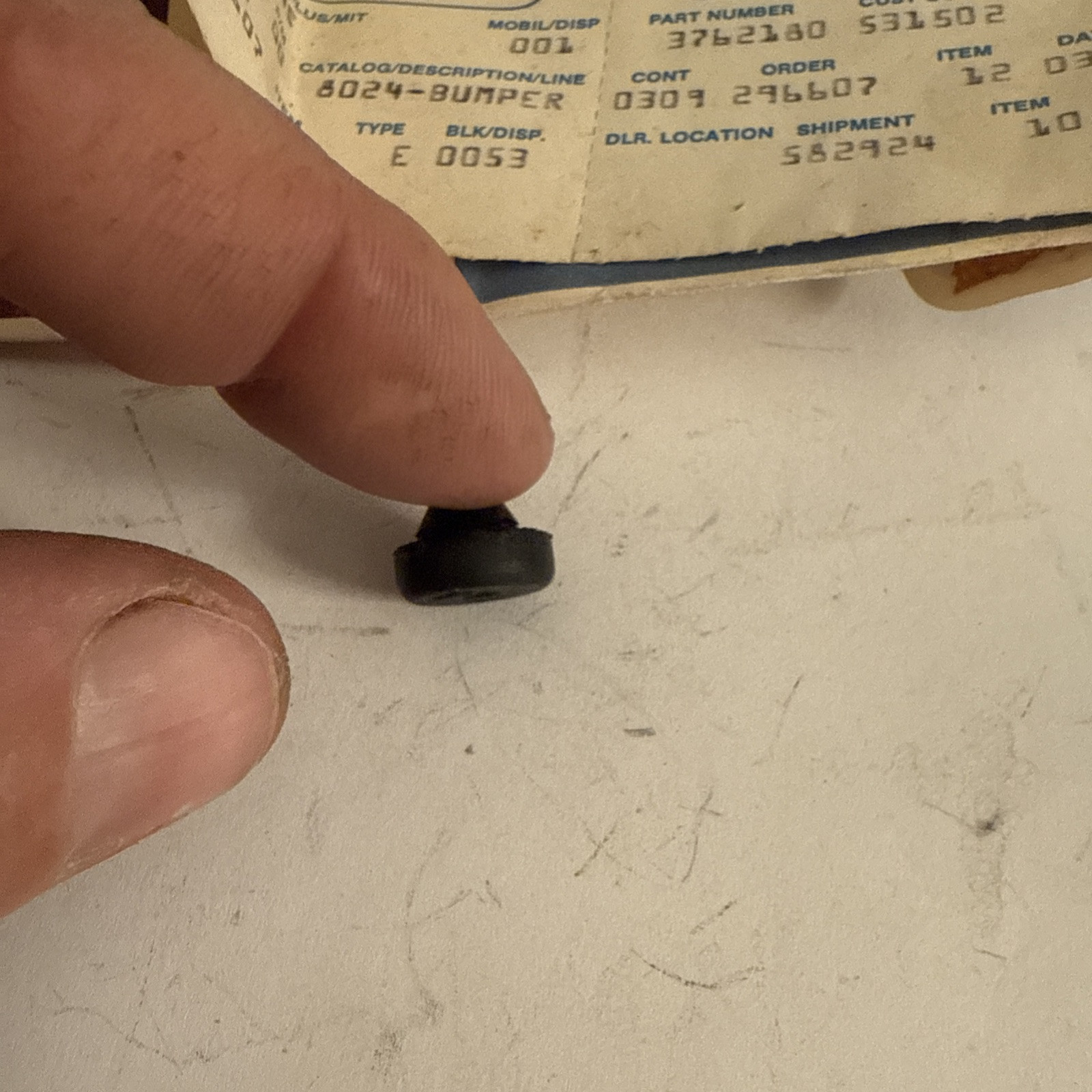 (1) NOS 1968 Camaro Hideaway Headlight Rubber Bumper 3762180 Sold Individually - Image 5