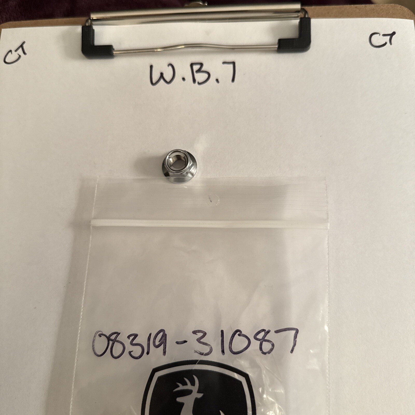 (1) Suzuki NUT 08319-31087 OEM NEW