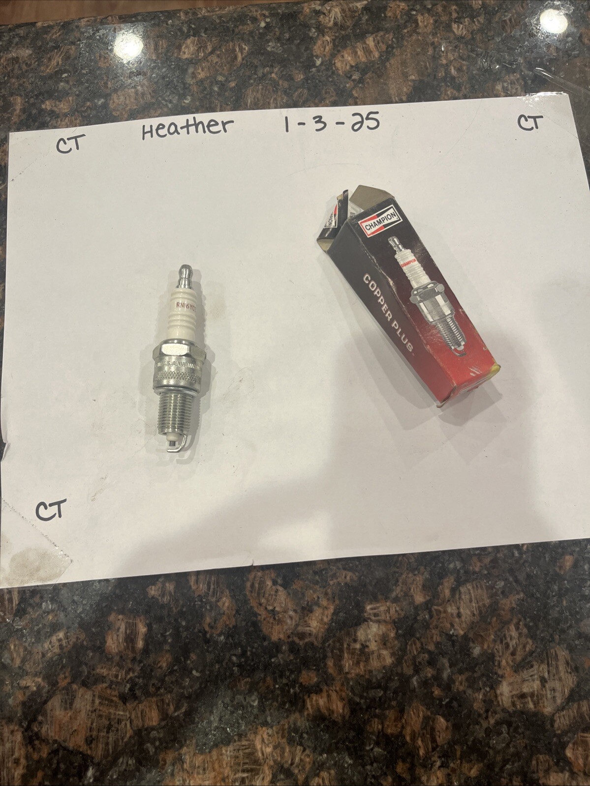 105 Champion Copper Plus Spark Plugs RN16YC5 - Image 3