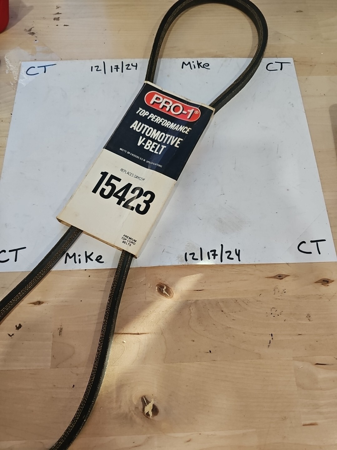 15423 / 8427 PRO-1 Top Performance Automotive V-Belt - Image 3