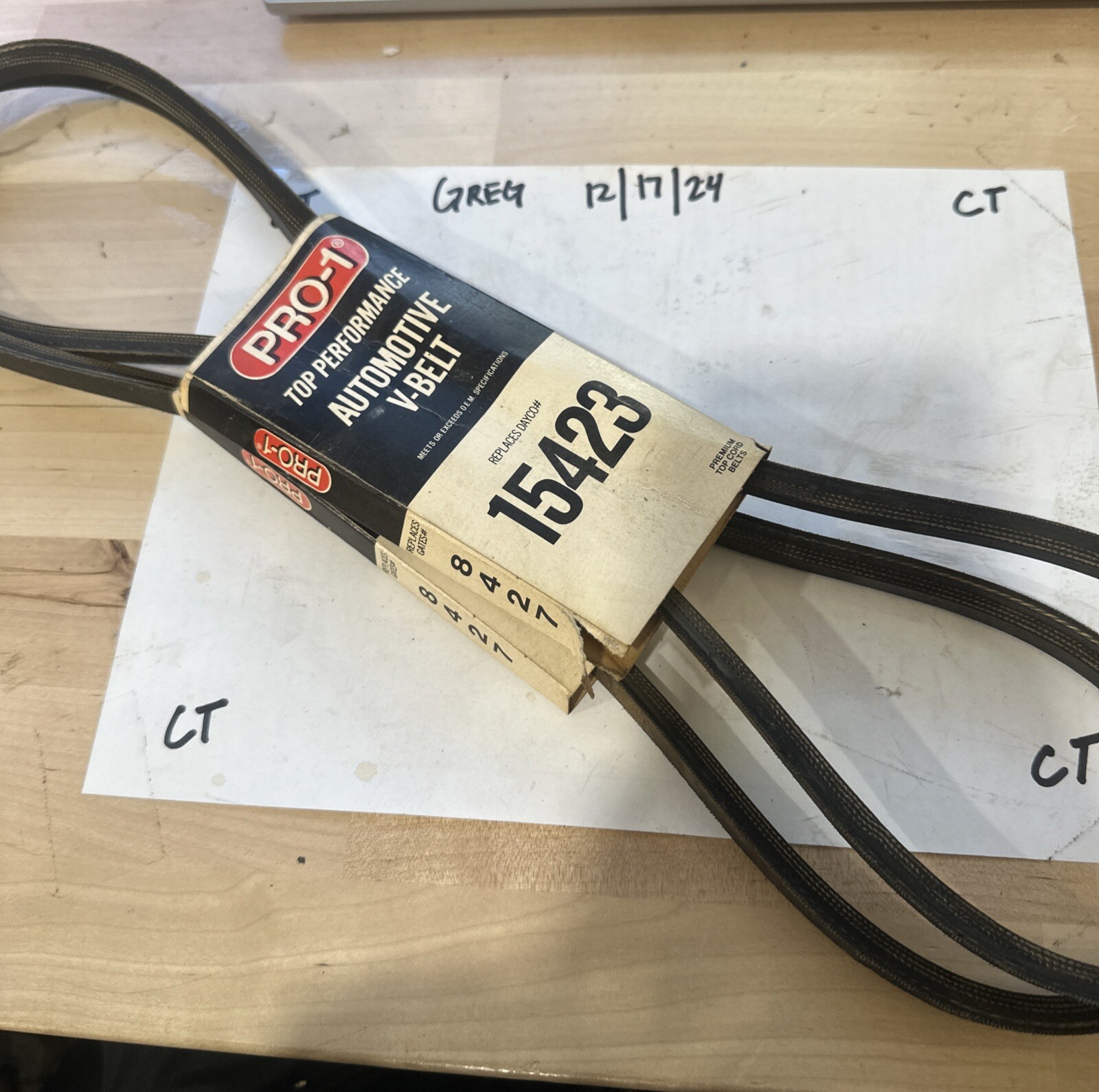 15423 / 8427 PRO-1 Top Performance Automotive V-Belt