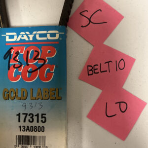 17315 13A0800 Dayco Top Cog V-Belt Gold Label