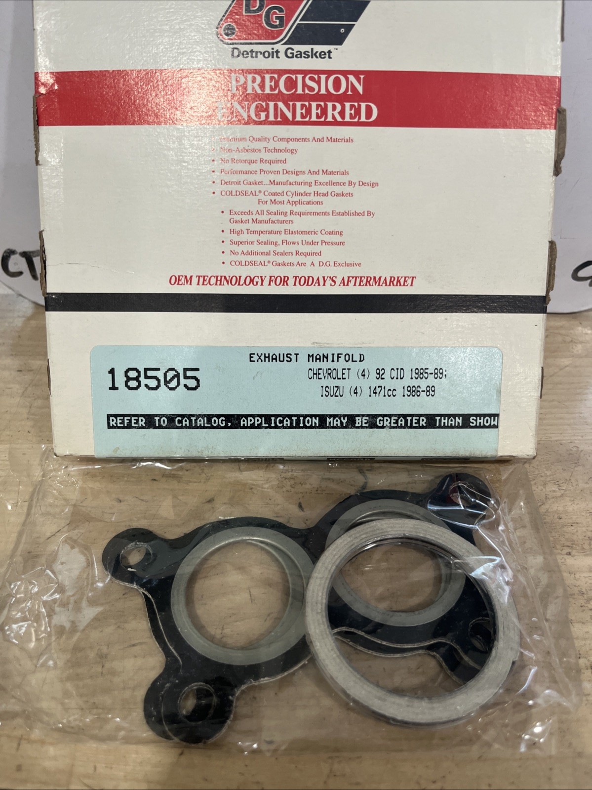 18505 Detroit Gasket Exhaust Manifold Gasket Set Made In USA MS93262 - Image 3