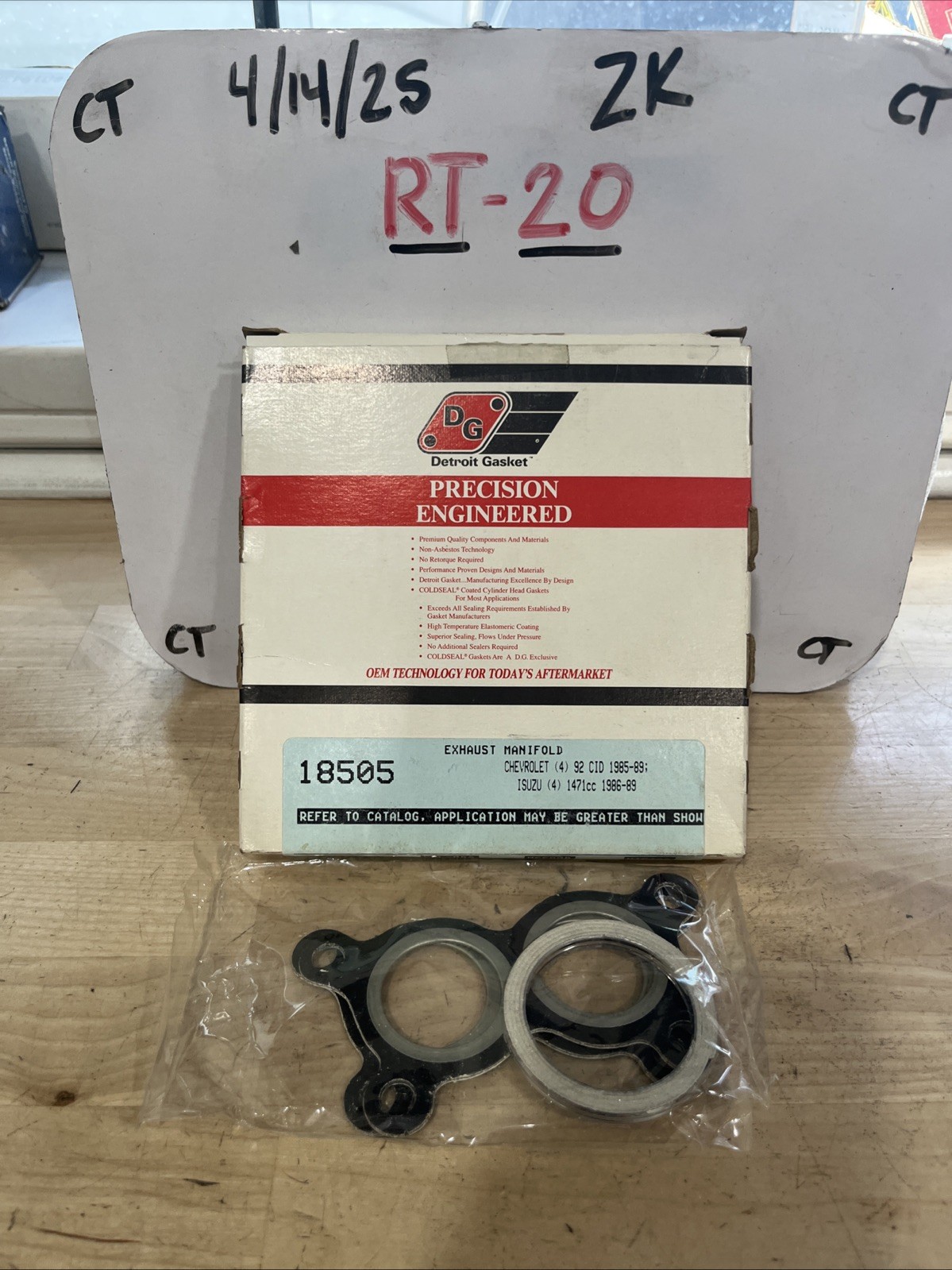 18505 Detroit Gasket Exhaust Manifold Gasket Set Made In USA MS93262