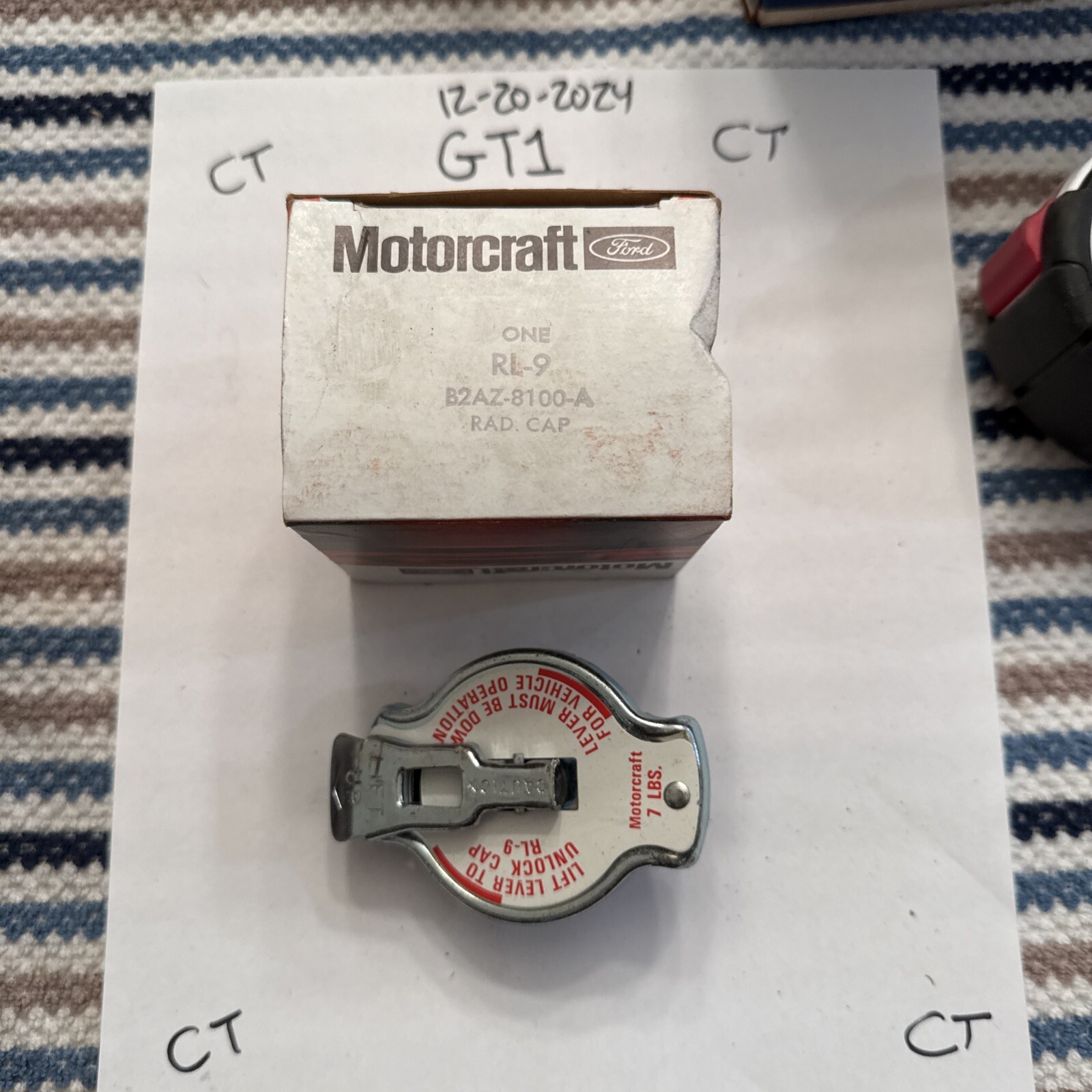 1949 50 51 52 53 54 Ford Lincoln nos motorcraft radiator cap b2az-8100-a