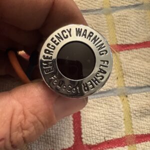 1960's FOMOCO FORD, MERCURY, EMERGENCY WARNING FLASHER LAMP BEZEL, NEW OLD STOCK