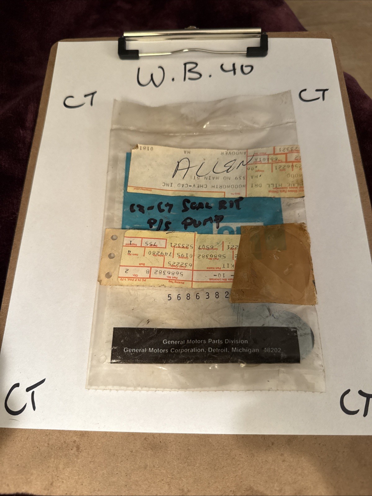 1962-67 NOVA SS 61-68 CORVETTE NOS GM POWER STEERING CYLINDER SEAL KIT 5686382