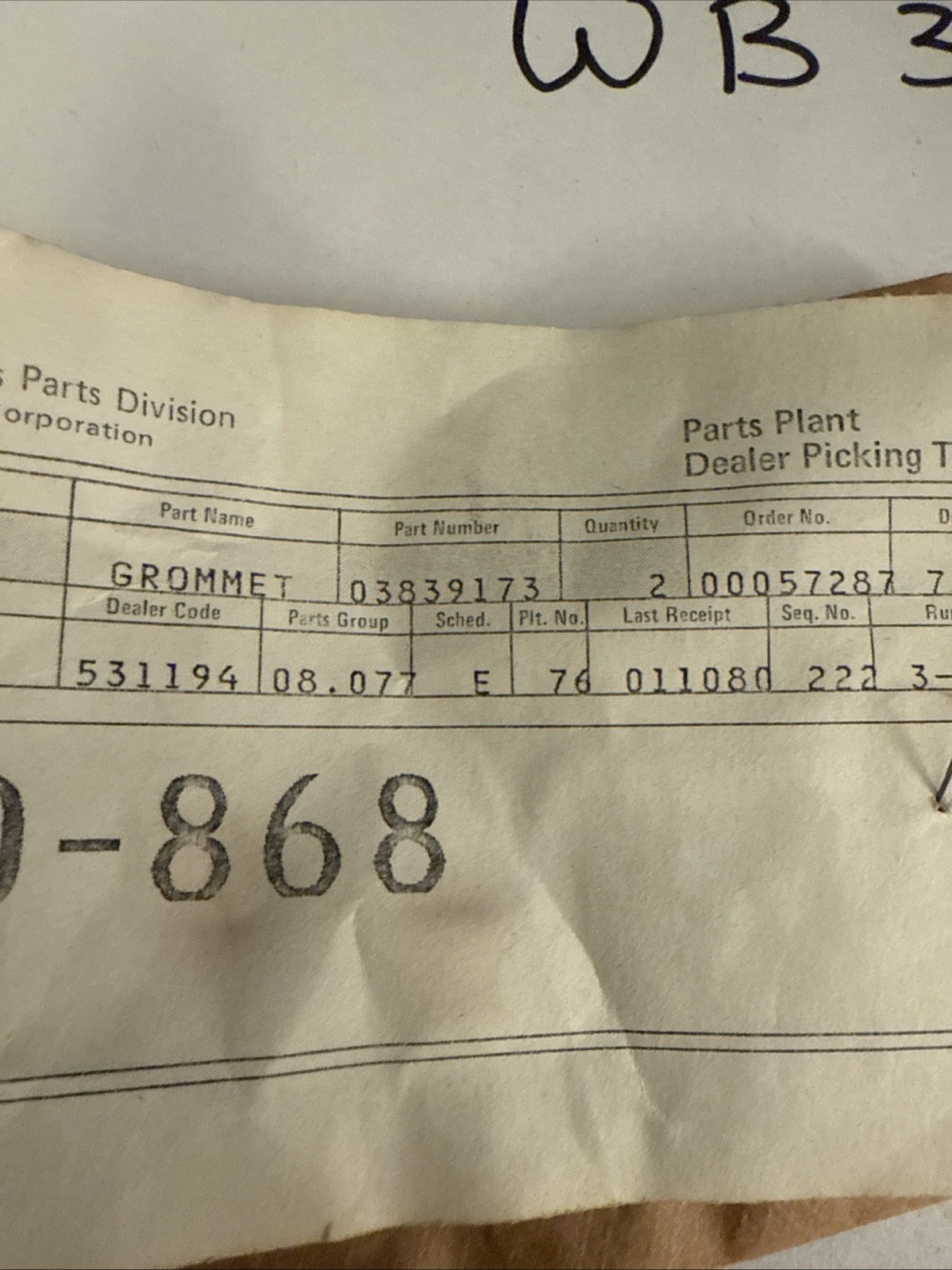 1963-1975 Corvette Hood Release GM 3839173 Deck Lid Cable Grommet - Image 3