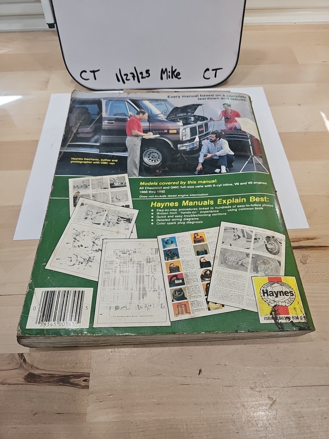 1968-1992 Chevrolet GMC Full-size Vans Haynes Repair Auto Mechanics Manual 345 - Image 3