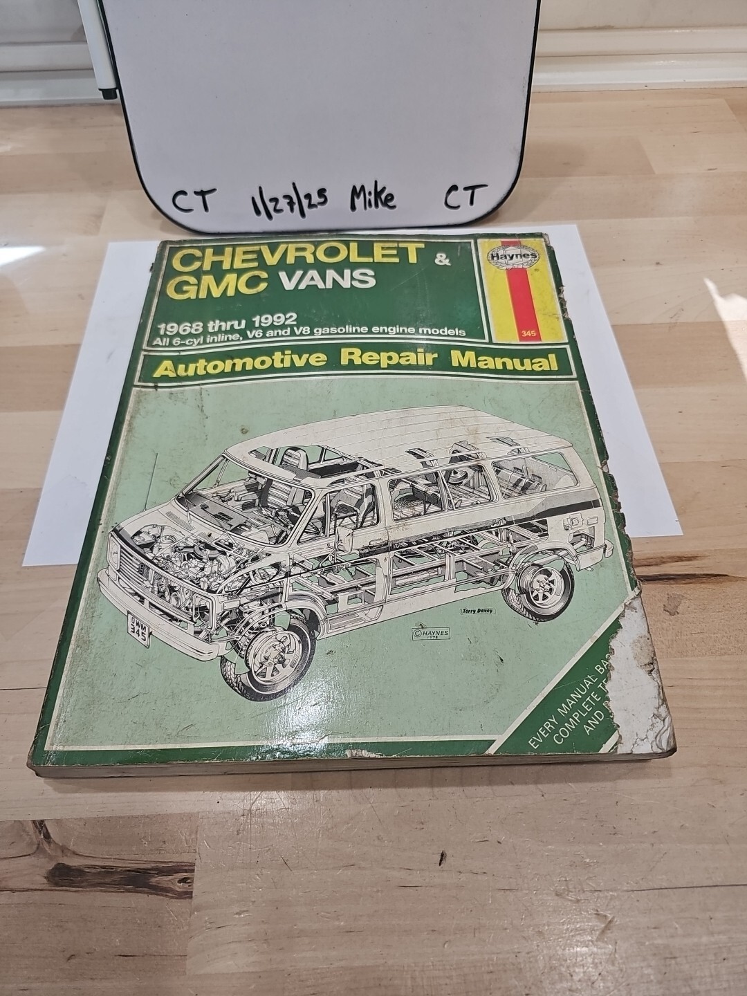 1968-1992 Chevrolet GMC Full-size Vans Haynes Repair Auto Mechanics Manual 345