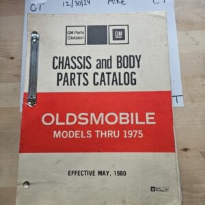 1975 Oldsmobile Chassis And Body Parts Catalog