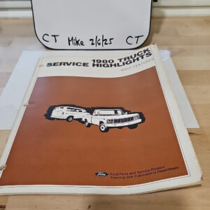 1980 Ford Truck Service Highlights Body Features Shop Manual