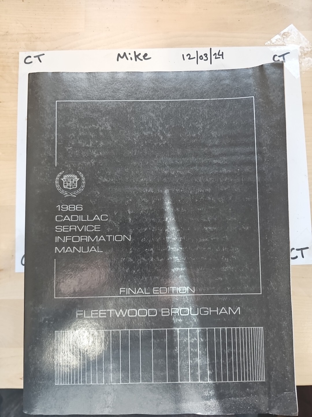 1986 Fleetwood Brougham GM OEM Cadillac Service Manual Initial Edition