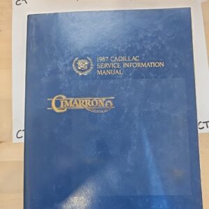 1987 GM Cadillac Cimarron Factory Service Repair Workshop Manual OEM