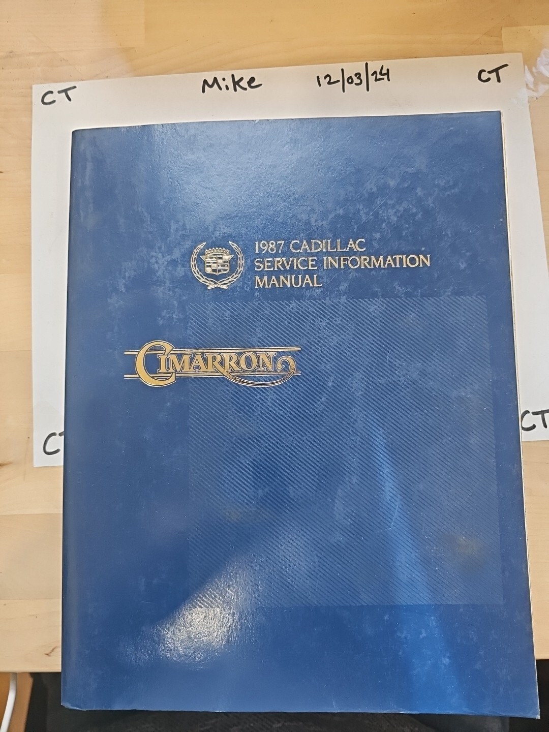 1987 GM Cadillac Cimarron Factory Service Repair Workshop Manual OEM