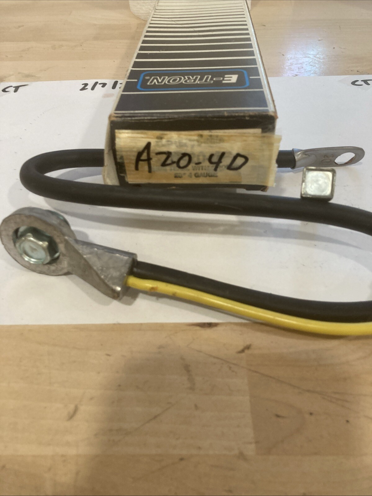 20" 4 Gauge Side Terminal W/Ground Battery Cable S-20-4 E-tron , A20-4D - Image 3