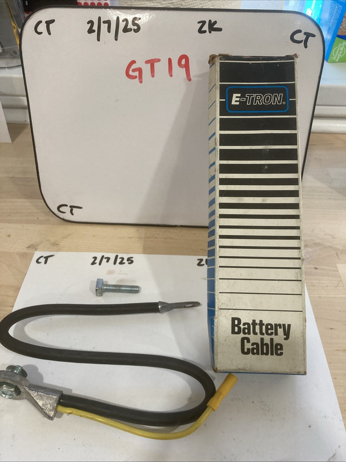 20" 4 Gauge Side Terminal W/Ground Battery Cable S-20-4 E-tron , A20-4D