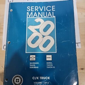 2000 GM GMC Chevrolet C/K Truck Service Manual VOLUME 1 Of 4 GMT/00-CK8-1