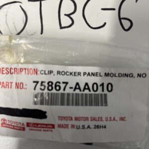 2002-2024 Genuine Toyota Rocker Molding Clip 75867-AA010 (QTY: 1 Clip)