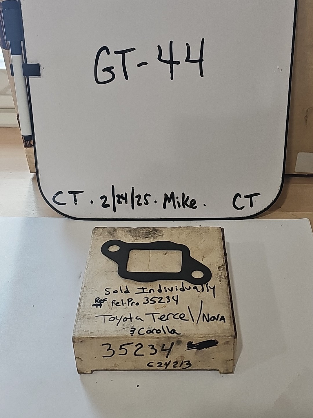 35234, C24213 Coolant Outlet Gasket For 80-88 Corolla Nova Tercel * Out Of Pkg