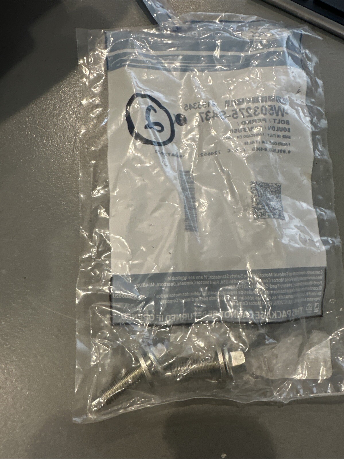 (4) Ford W503275- S437 Camshaft Sensor Bolts OEM in factory sealed bag - Image 3