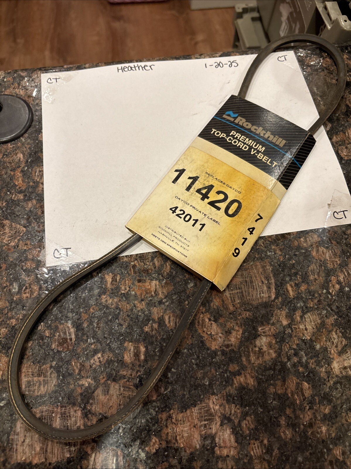 42011 Automotive Premium Top Cord V-Belt 11420 Rockhill