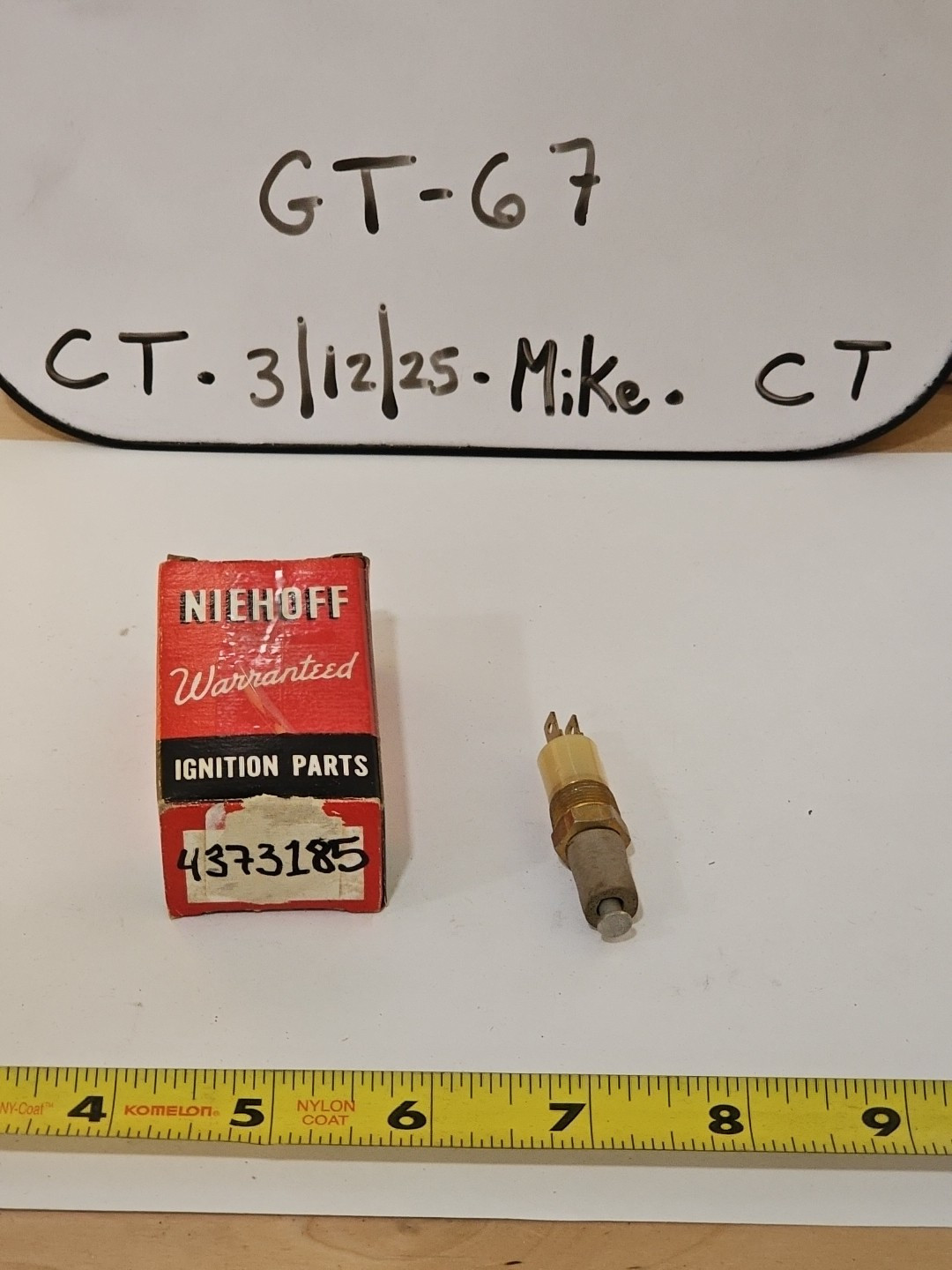 4373185 Chrysler Door Jamb Switch, NOS OEM Niehoff / Standard - Image 3