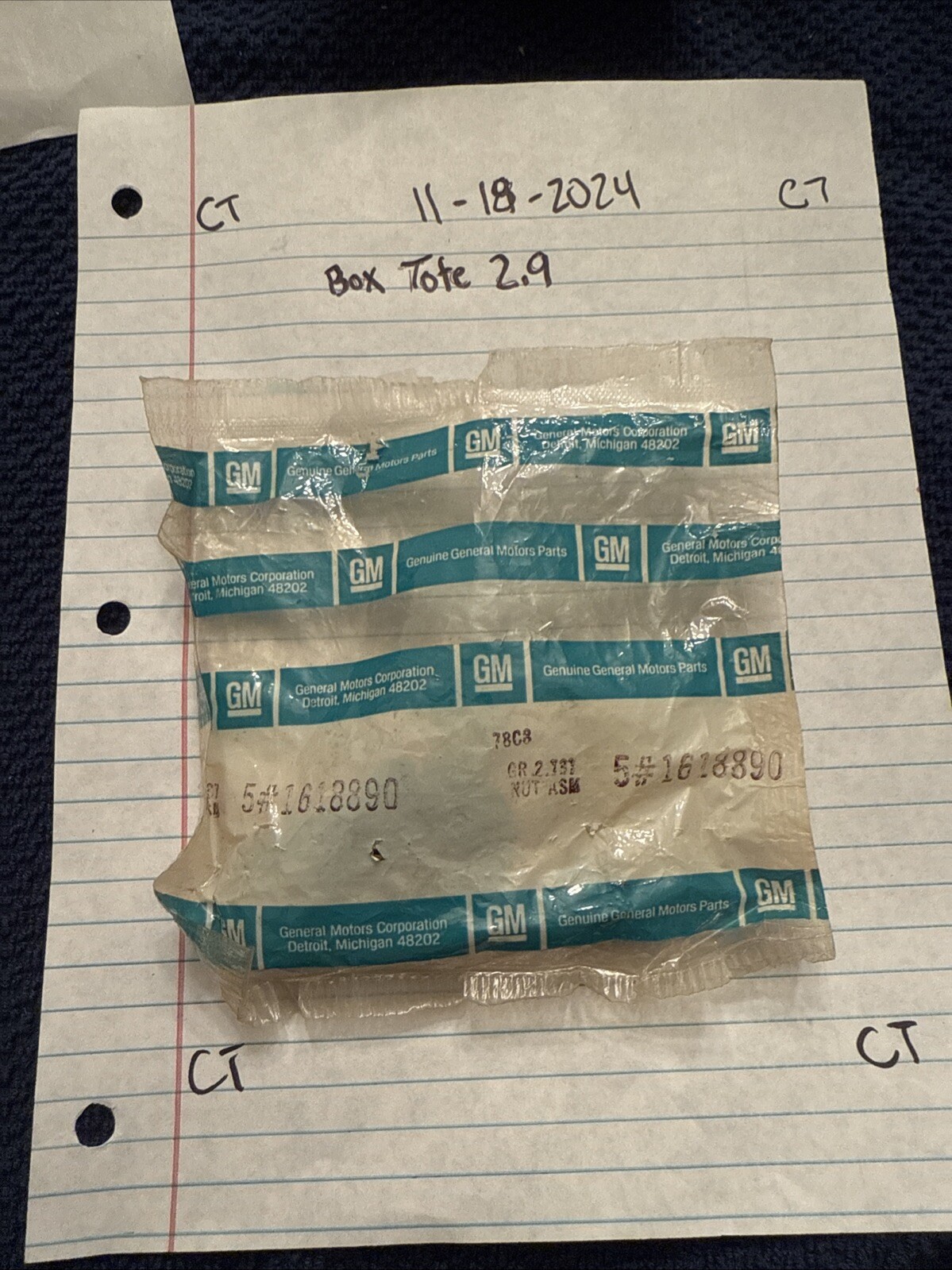 (5) Genuine GM Nut 1618890 Nos OEM Vintage Original Must Have. 🔥