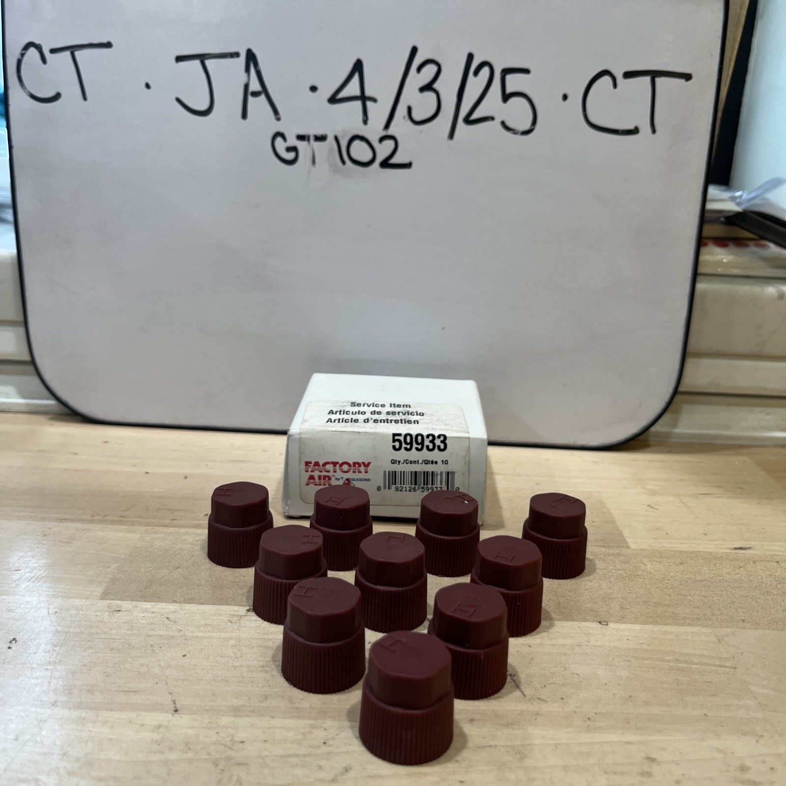 59933 Cooling Depot A/C Charge Port Service Caps Quantity Of 10 Service Caps