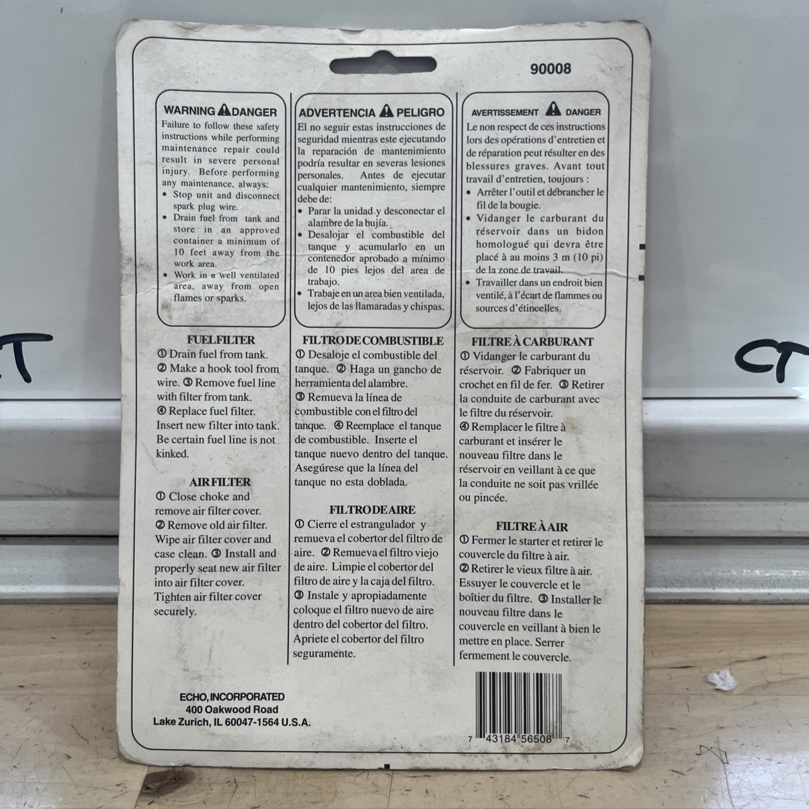 90008 Echo Filter Kit Trimmer Blower GT 200R SRM 2100 PP 1200 ES 210 211 (90152) - Image 4