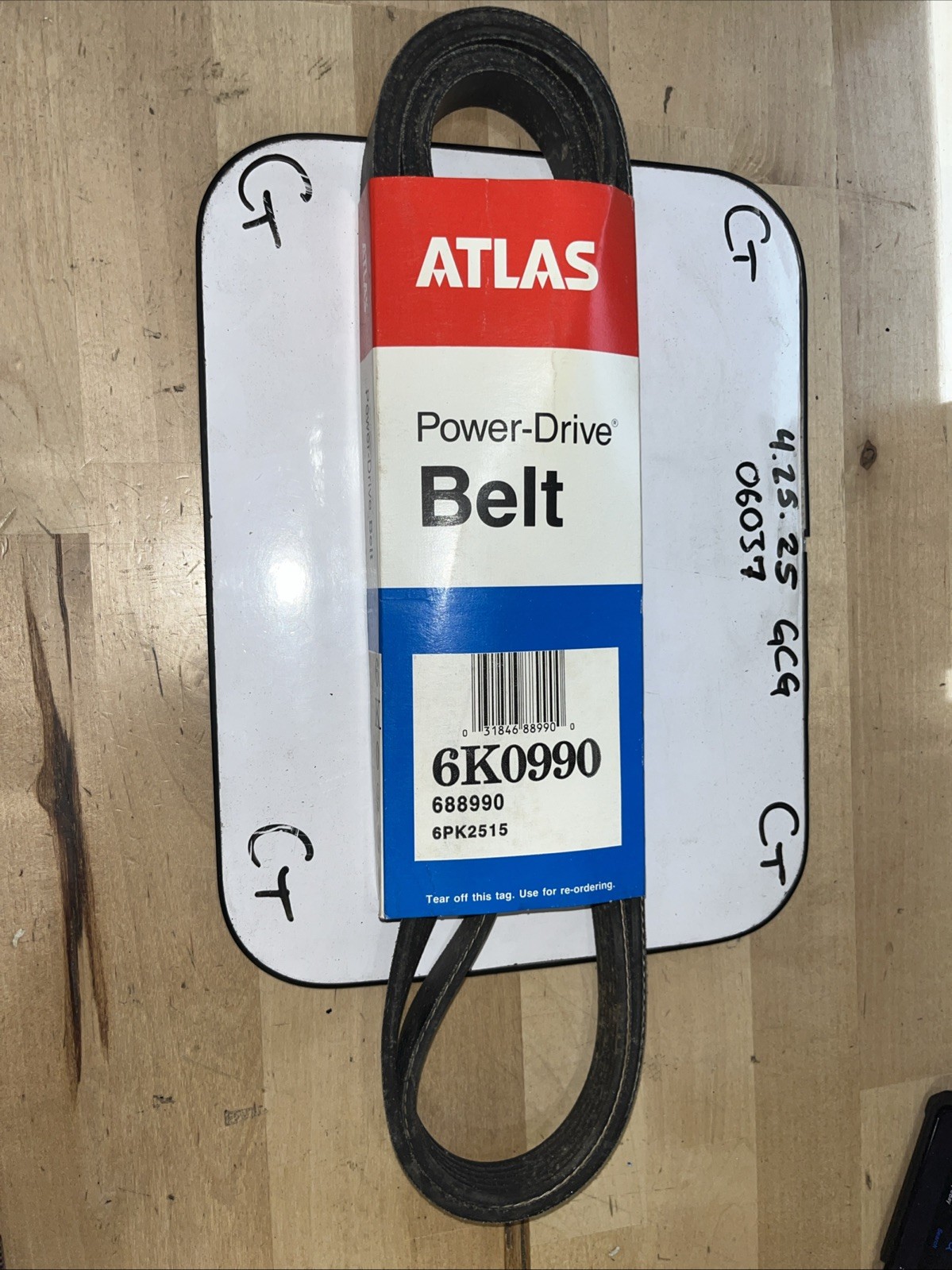 Atlas Power Drive Belt 6k0990 (6pk2515)