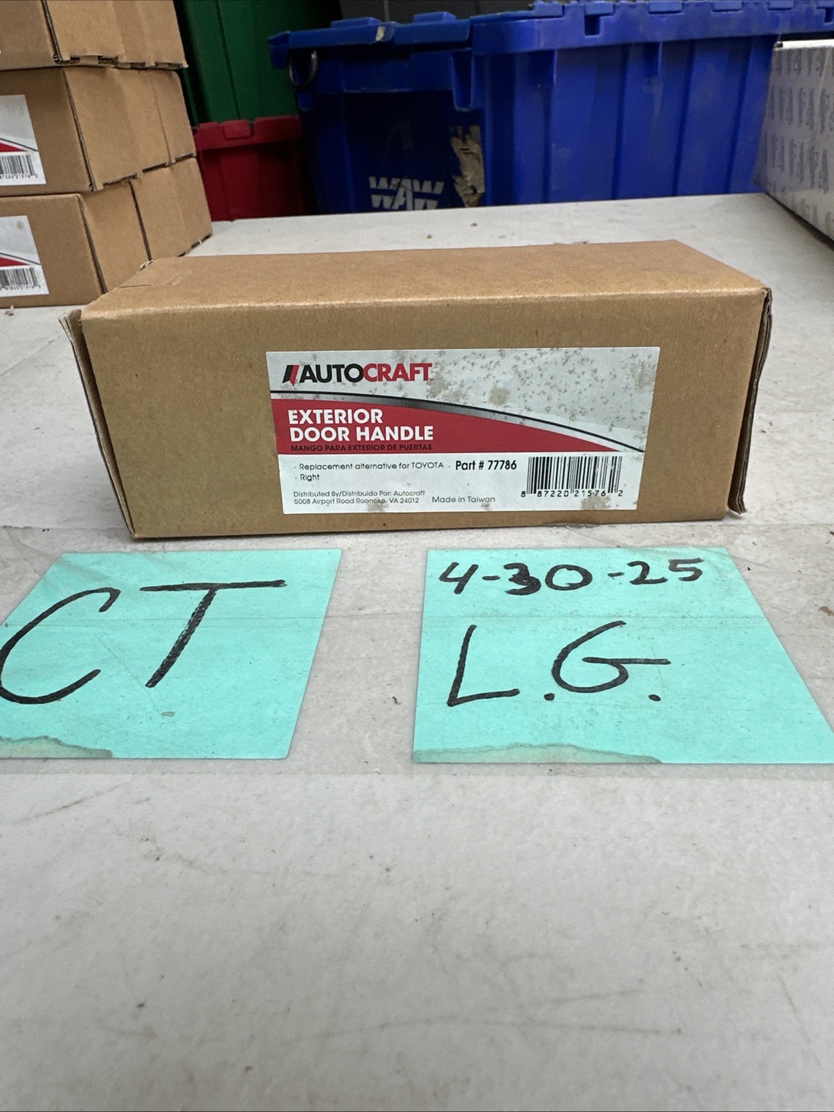 Autocraft 77786 Front Right Exterior Door Handle Black for 1995-98 Select Toyota