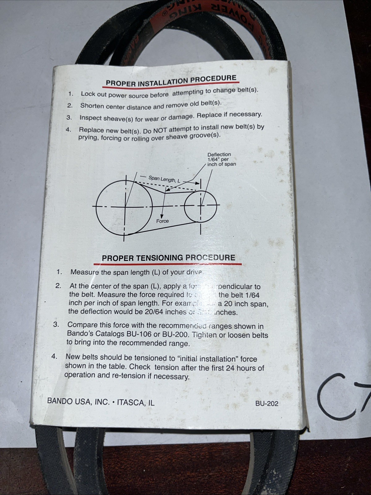 Bando V Belt A46 - Image 4