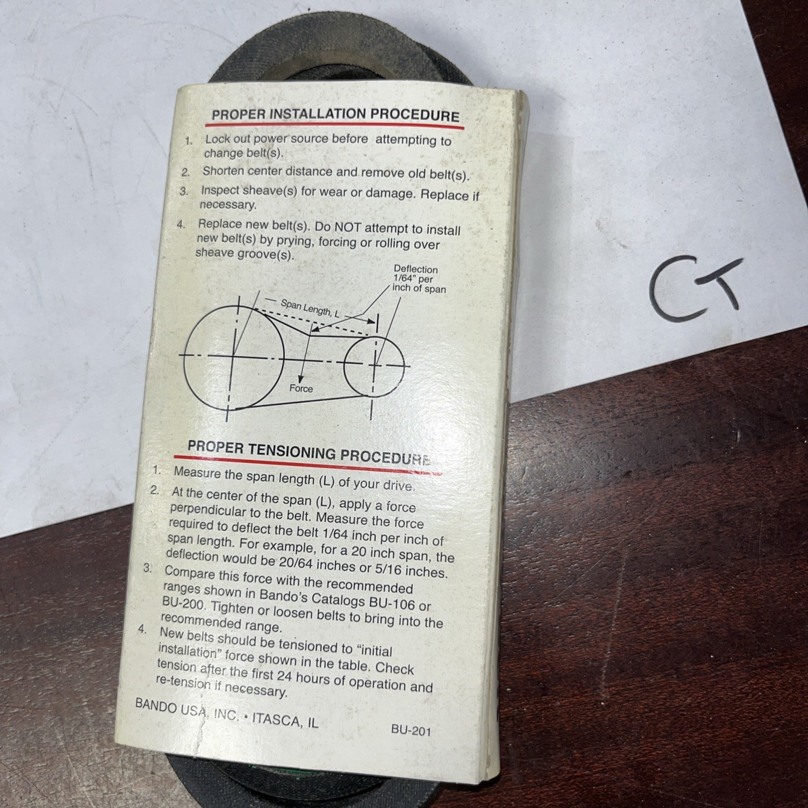 Bando premium V belt 4L – 360 - Image 4