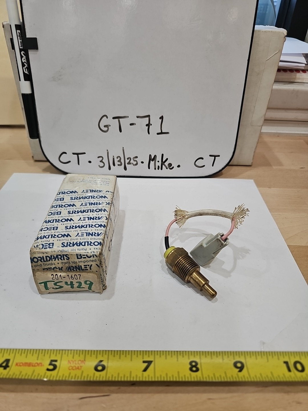 Beck/Arnley 201-1607 Coolant Temperature Sensor for 90-91 Toyota Celica 2.2L-L4