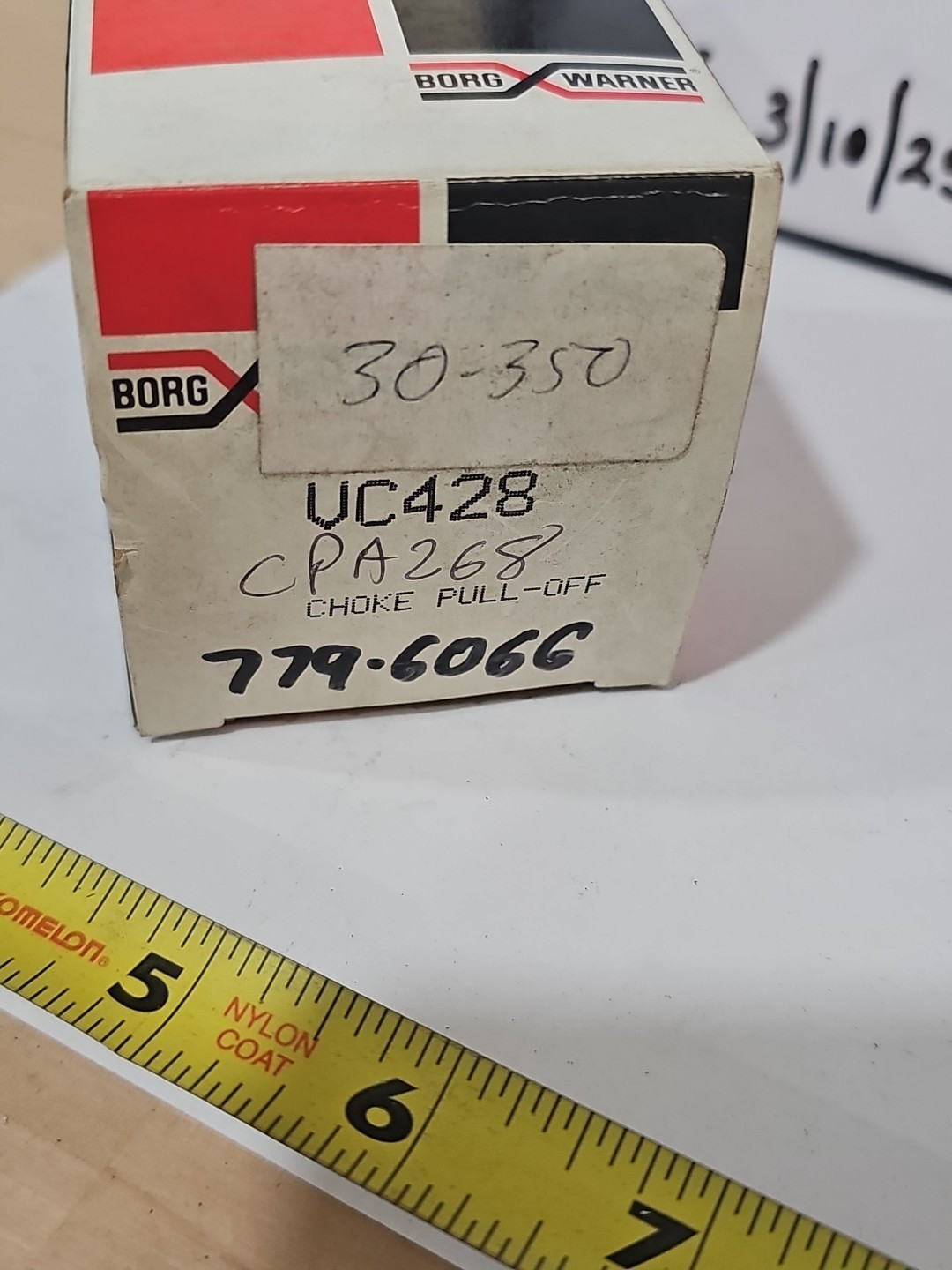 Borf Warner VC428 Carburetor Choke Pull Off Replaces CPA268 NOS - Image 3
